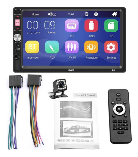 Autoradio Estéreo 2din Pantalla Táctil Cámara X4