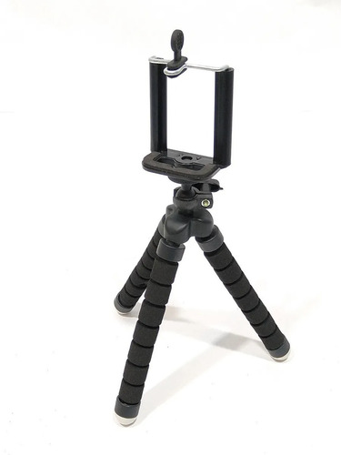 Tripode Pulpo 17cm Gopro Celular Con Cabezal Incluido Negro
