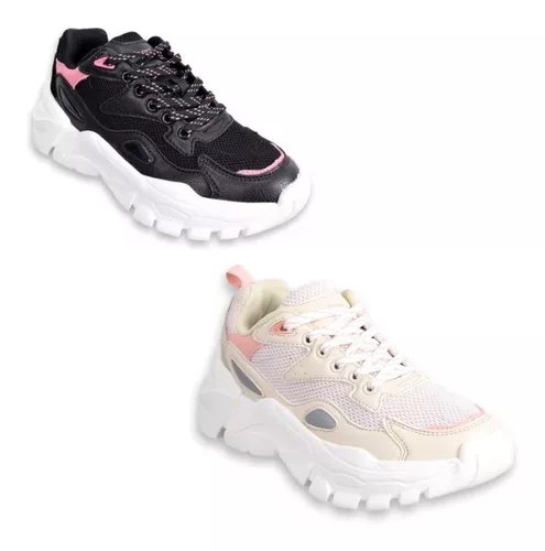 Zapatillas Urbanas Mujer Elastico Tela Livianas Confort