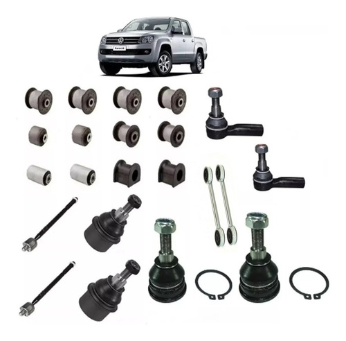 Kit Suspensão Pivo Terminal Axial Bucha Amarok 2010/...