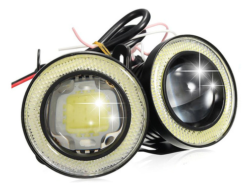 X2 Focos Neblineros Led Ojos De Ángel Rgb Multicolor 89mm