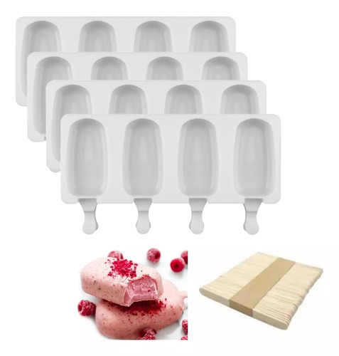 Pack X4 Moldes De Helado Molde Para Helado Molde Helados Molde De Silicona Moldes De Reposteria Moldes Para Helados Pasteleriacl