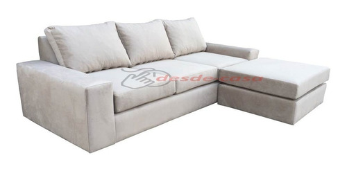 Sillón Esquinero 3 Cuerpos Reversible Pana Premium Importada