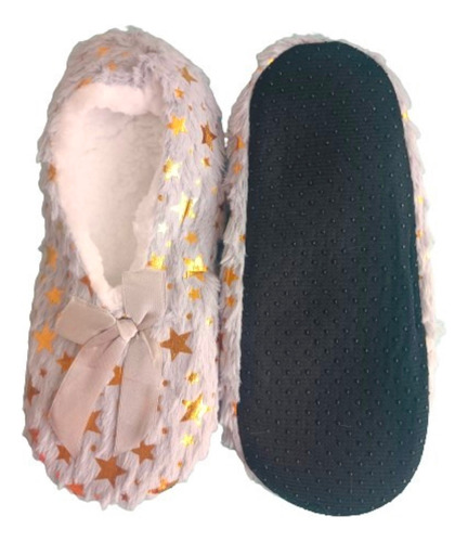 Pantufla Navideña Felpa Mujer Calceta Polar Antideslizante