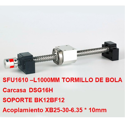 Tornillo De Bola Embalado Sfu1610 De 16mm Mecanizado L1350mm