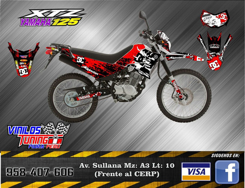 Imagen 3 de 9 de Stickerts Moto Yamaha Xtz 125, Pegatinas, Calcas, Vinilos