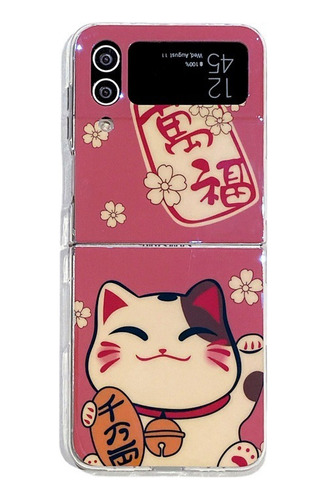 Funda For Móvil Gato De La Suerte, For Zflip4 3