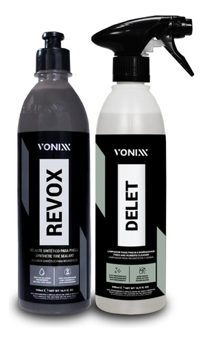 Kit Limpa Pneu Delet + Revox Selante Sintético Vonixx