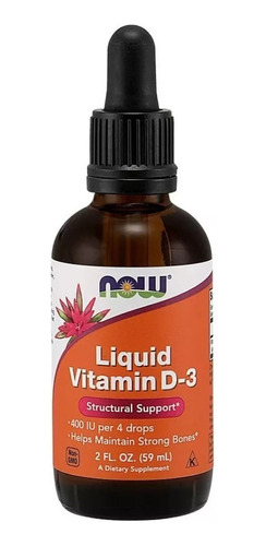 Vitamina D3 Líquida 59 Ml Now 400ui