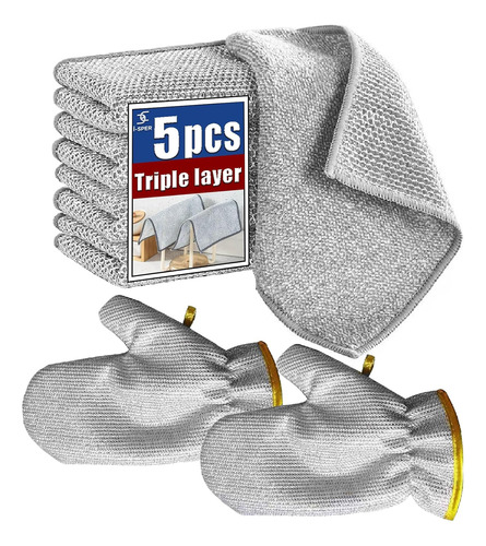 Trapo De Alambre Reutilizable Para Lavar Platos De Acero Ino