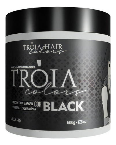  Ativador De Tons Tróia Hair Collor 500gr Cores Diversas Top Tom Black (Preto)