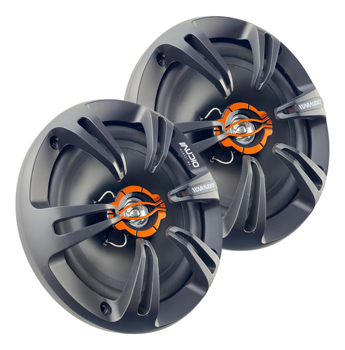 Bocina Tipo Coaxial Waraudio Cabo 65 X 2 Unidades Negro
