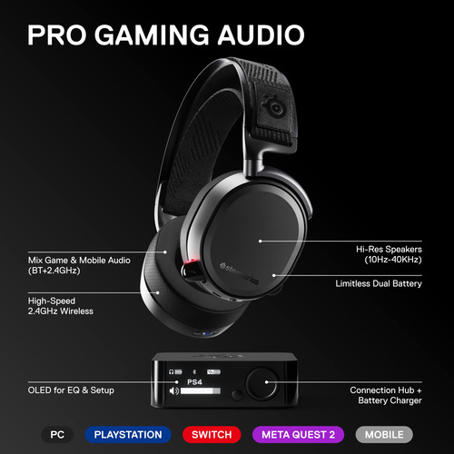 Auriculares Para Juegos Steelseries Arctis Pro Wireless Whit