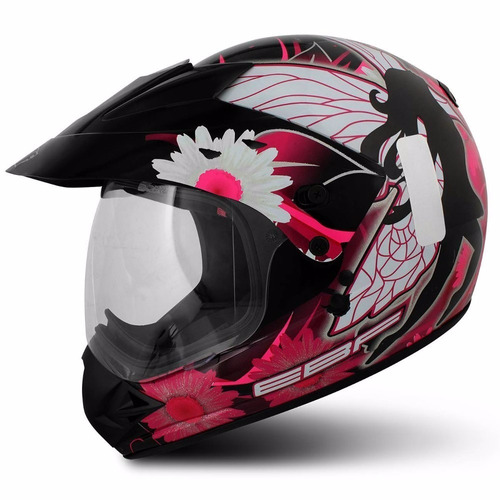 Capacete Ebf Super Motard Fada Preto 56