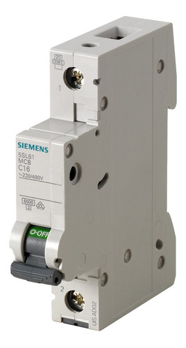 Interruptor Termomagnético Para Riel Din 1 Polo 16 A Siemens