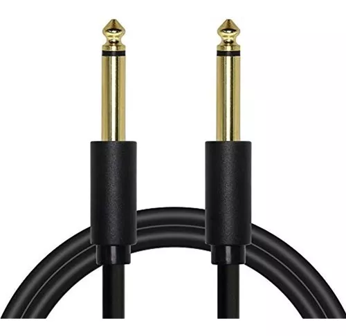 Cable de audio para guitarra eléctrica macho recto de 6,35 mm chapado en  oro de