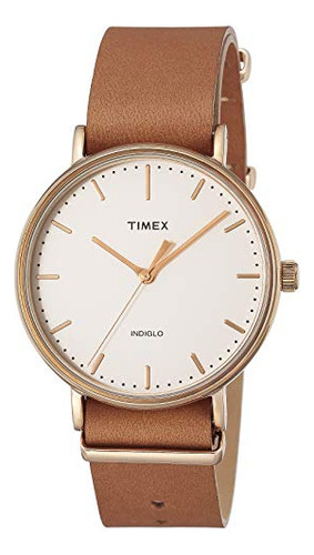 Reloj Timex Fairfield Tw2p91200 Unisex Con Correa De Piel