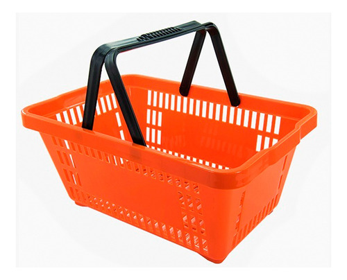 15 Cestos De Cestinha Compras Super Lojas Kit Cor Laranja