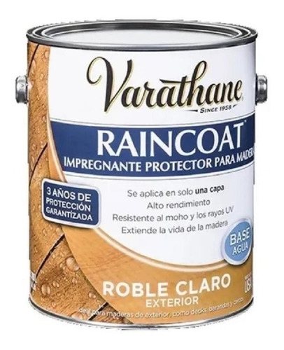 Imagen 1 de 4 de Varathane Raincoat Protector Para Maderas Brillante  .946l