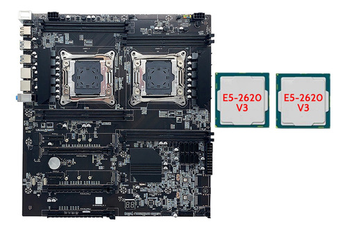 Placa Base Minera De Doble Socket X99 Con Cpu Lga2 2xe5-2620