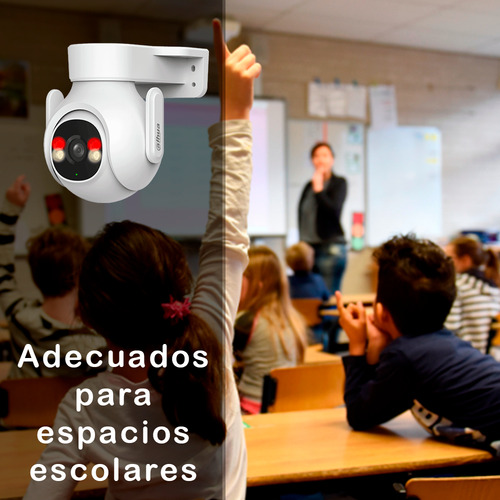 Camara Pt Wifi Dahua De 3mp Exterior Ai Vehicle Detection Picoo-a39t-da Alarma De Luz Y Sonido Detección Humana Y De Vehículos Por Ia Luz Dual Inteligente Con Memoria Microsd De 128gb