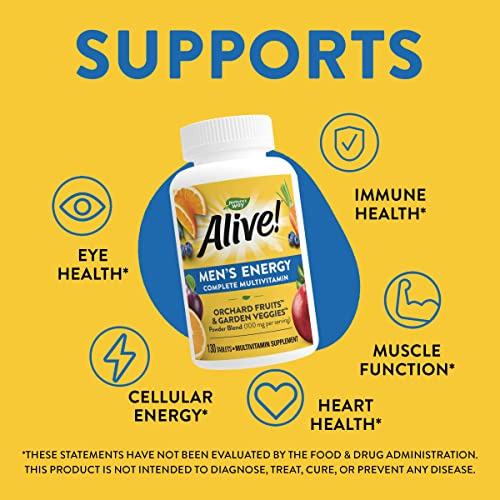 ¡multivitamínico Nature's Way Alive! Energy 130 Comprim Para