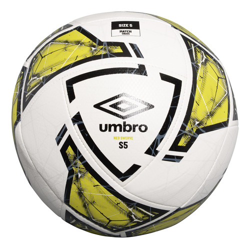 Umbro Neo Swerve Balon De Futbol, Talla 5, Blanco/negro/lima