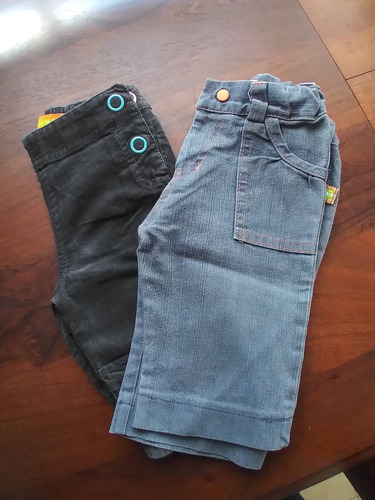 Combo X 2 Pantalones Corderoy Y Jean Bebe Owoko