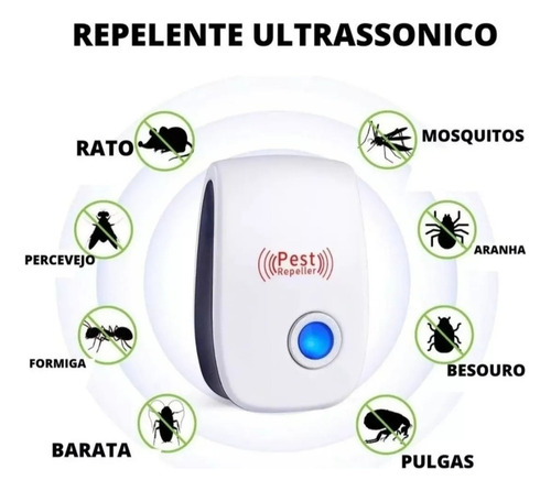 Repelente Eletrônico Eliminador De Mosca Pernilongo Ratos 4p