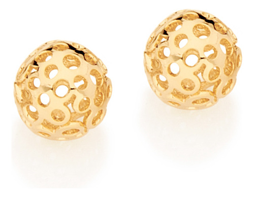 Brinco Rommanel De Folheado A Ouro Dourado