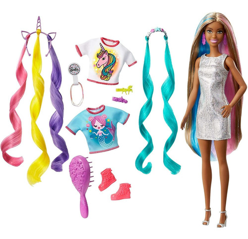 Barbie Penteados De Fantasia Negra Importada