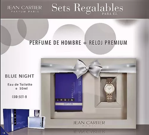 Set Perfume + Reloj Jean Cartier Blue 