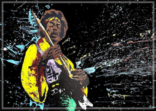 Poster Jimi Hendrix Rock 40x55cm Banda - Plastificado