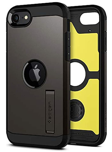 Spigen Tough Armor Funda Para iPhone SE 2022/iPhone SE 3 2022 / iPhone SE 2020 /iPhone 8 /iPhone 7 Gunmetal