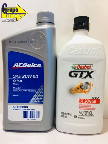 M2050-1 Aceite De Motor 20w50 Mineral Litro Para Kia