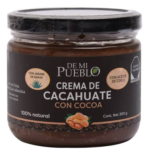 Crema De Cacahuate De Mi Pueblo Con Cocoa 300 G