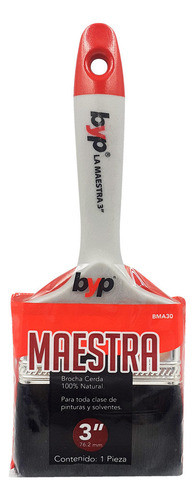 Brocha Reforzada 3 Pulgadas Byp La Maestra Profesional 4 Pz