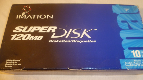 Diskette Super Disk Imation De 120 Mb Caja De 9 Unidades. 
