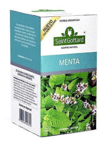 Te Saint Gottard De Menta 30 G Con 20 Saquitos