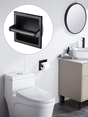 Bnb Soporte De Papel Higiénico Integrado Negro