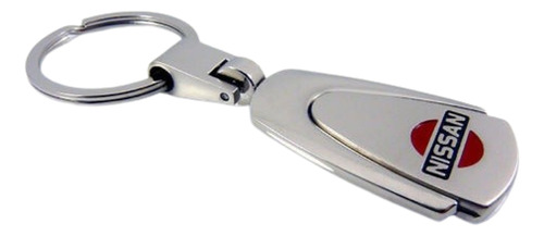 Llavero Importado De Metal Estilo Cromo Con Logo De Nissan Cromado