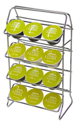 Suporte Porta Cápsulas Dolce Gusto Due Lati Jomer 2105 Crom. Cor Cromada