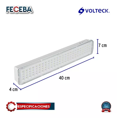 Lámpara de emergencia de 100 Leds 500 lm recargable, Volteck, Luminarios De  Emergencia, 43009