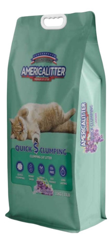 Americalitter® Arena Gatos Quick Clumping Aroma Lavanda 7kg