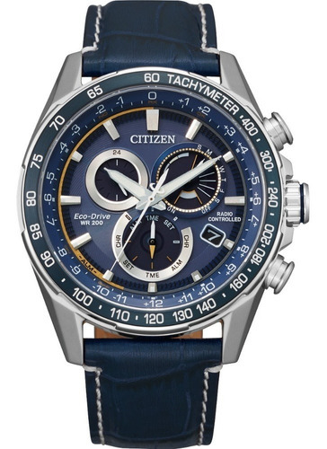 Reloj Citizen Eco Drive  Czcb591802l Para Hombre Original Color De La Correa Azul Color Del Bisel Azul Marino Color Del Fondo Azul Claro