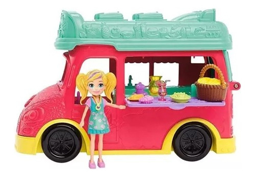 Polly Pocket Camion Bebidas Licuado Muñeca Y Camioneta
