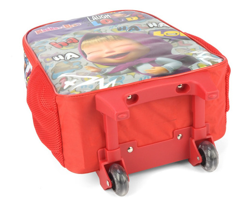 Kit Masha E O Urso Disney Mochila De Rodinha + Lancheira