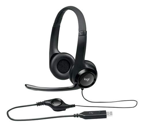 Auriculares Vincha Headset Logitech H390 Usb Clearchat Mic ®