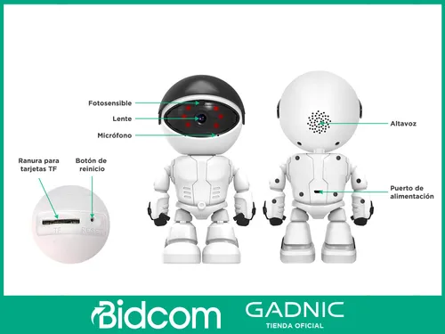 Cámara De Seguridad Robot Gadnic Con App Y Visión Nocturna