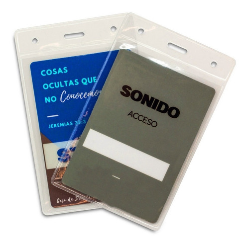 Imagen 1 de 5 de Sobres Pvc Grandes Porta Tarjeta Fabrica 140x100mm Pack 200u